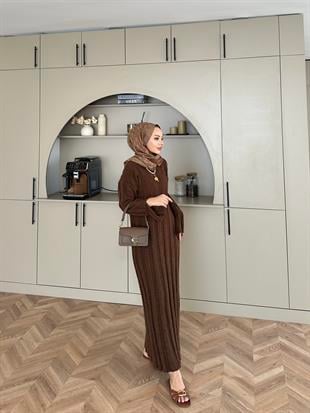 Marissa Triko Elbise Kahve