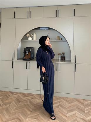 Marissa Triko Elbise Lacivert