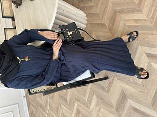 Marissa Triko Elbise Lacivert