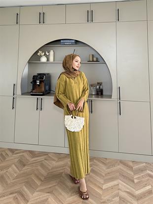 Marissa Triko Elbise Yeşil