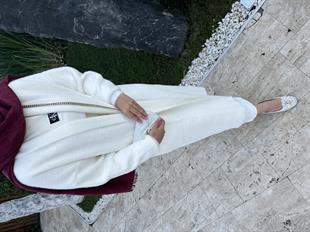 Marsel Angora Uzun Hırka Beyaz 