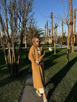 Marsel Angora Uzun Hırka Camel