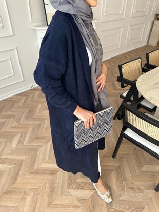 Marsel Angora Uzun Hırka Lacivert