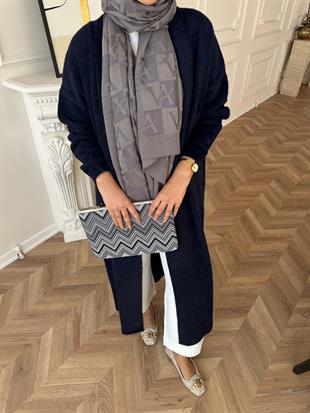 Marsel Angora Uzun Hırka Lacivert