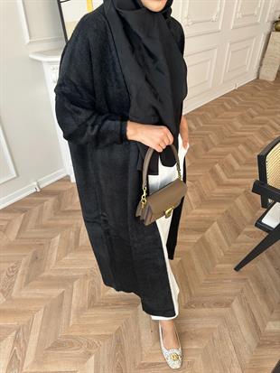 Marsel Angora Uzun Hırka Siyah