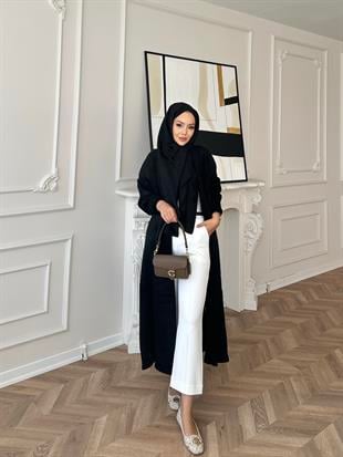 Marsel Angora Uzun Hırka Siyah