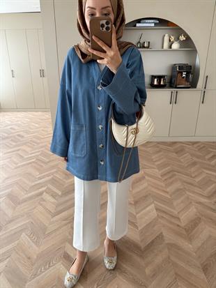 Marte Kot Ceket Mavi