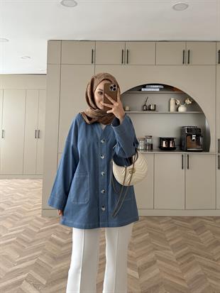 Marte Kot Ceket Mavi