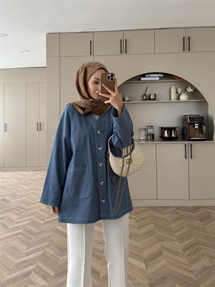 Marte Kot Ceket Mavi