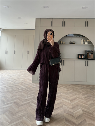 Mathis Büzgülü Pantolonlu Takım Mürdüm (2016)