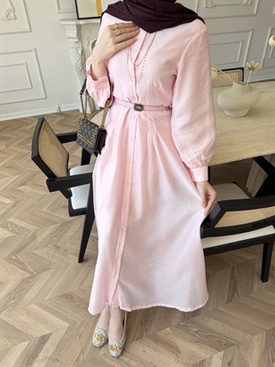 Matthew Kemerli Elbise Pembe (3082)