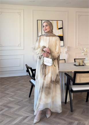 Maura Kat Kat Şifon Elbise Haki (5717)