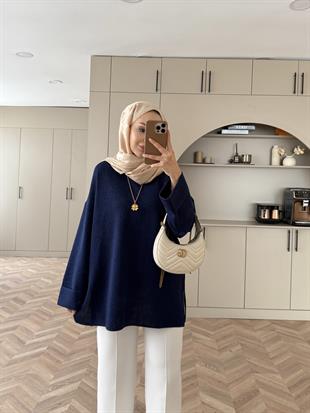 Maya Simli Merserize Kazak Lacivert