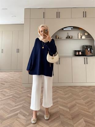 Maya Simli Merserize Kazak Lacivert