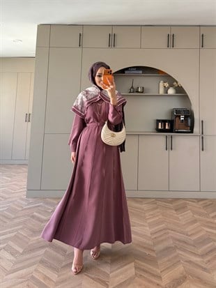 Mehrab Modal Elbise Gül Kurusu (3018)