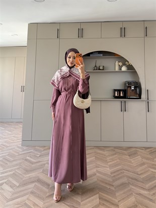 Mehrab Modal Elbise Gül Kurusu (3018)