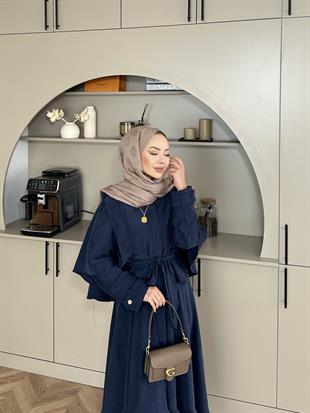 Mela Tensel Etekli Takım Lacivert