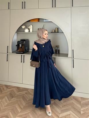 Mela Tensel Etekli Takım Lacivert