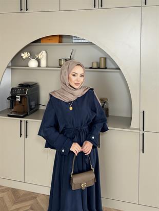 Mela Tensel Etekli Takım Lacivert