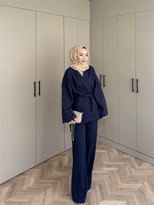 Mery Keten Takım Lacivert