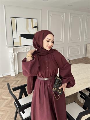  Messina Elbise Bordo 