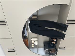 Metal Toka Detaylı Scuba Pantolon Siyah