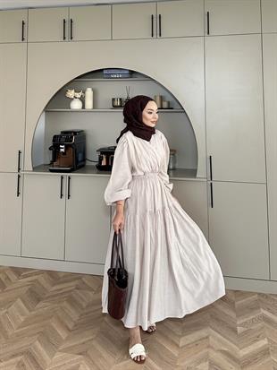 Meya Elbise Bej