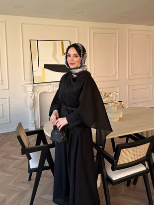Milano Asimetrik Kesim Etekli Takım Siyah (3031)