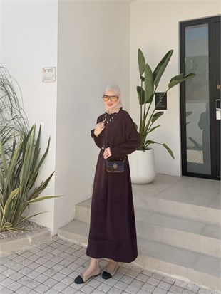 Milenyum Triko Elbise Mürdüm (2914)