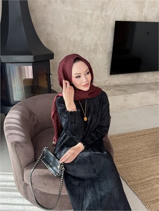 Milenyum Triko Elbise Siyah (2914)