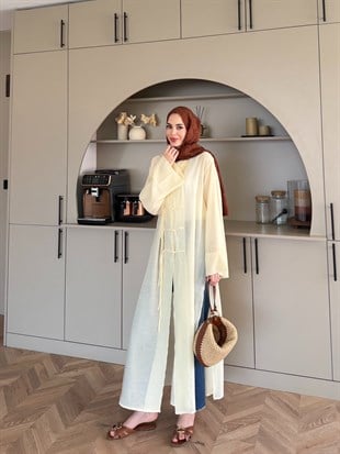 Mivera Yırtmaçlı Bluz/Kimono Butteryellow (4538)