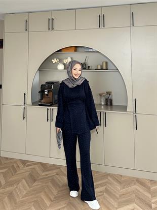 More Taşlı Oysh Takım Lacivert