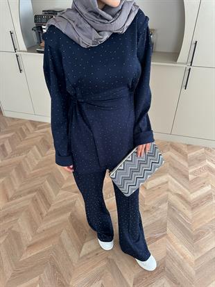 More Taşlı Oysh Takım Lacivert