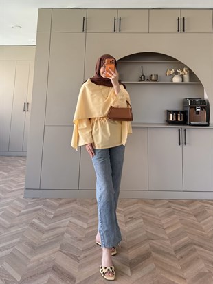 Motto Pelerin Yakalı Bluz Butteryellow (4506)