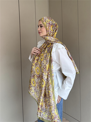 Mozaik Desen Şal Sarı (096)