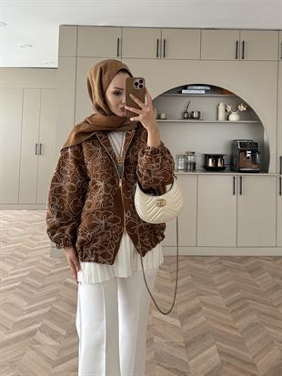 Muadil Dokulu Ceket Kiremit