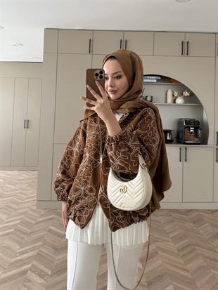 Muadil Dokulu Ceket Kiremit