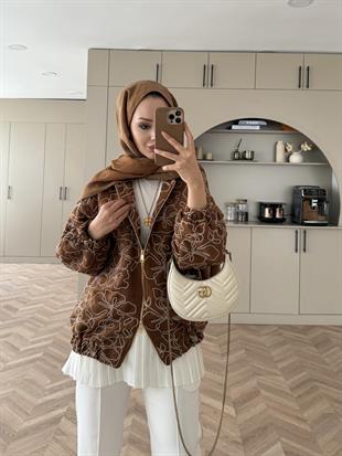 Muadil Dokulu Ceket Kiremit