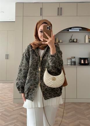 Muadil Dokulu Ceket Yeşil