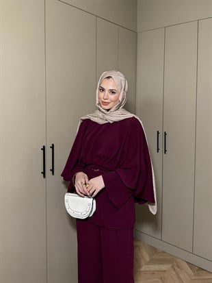 Delara Atkılı Pantolonlu Takım Acı Kahve (2357)