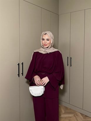 Delara Atkılı Pantolonlu Takım Acı Kahve (2357)