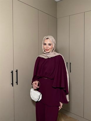 Delara Atkılı Pantolonlu Takım Acı Kahve (2357)