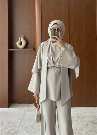 Delara Atkılı Pantolonlu Takım Haki (2357)