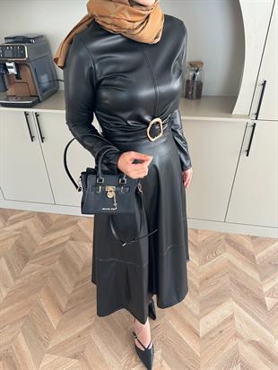 Nesa Deri Elbise Haki