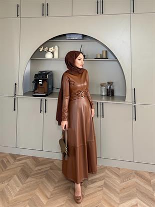 Nesa Deri Elbise Taba