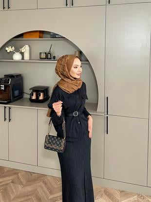 Neva Gömlekli Etekli Takım Siyah