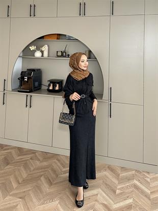 Neva Gömlekli Etekli Takım Siyah