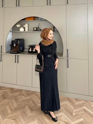 Neva Gömlekli Etekli Takım Siyah