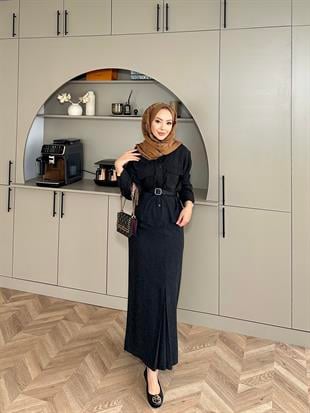 Neva Gömlekli Etekli Takım Siyah