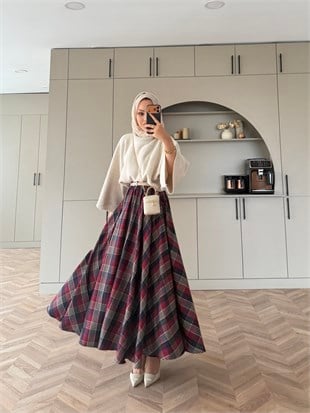 Niche Ekose Etek Desen 1 Bordo 